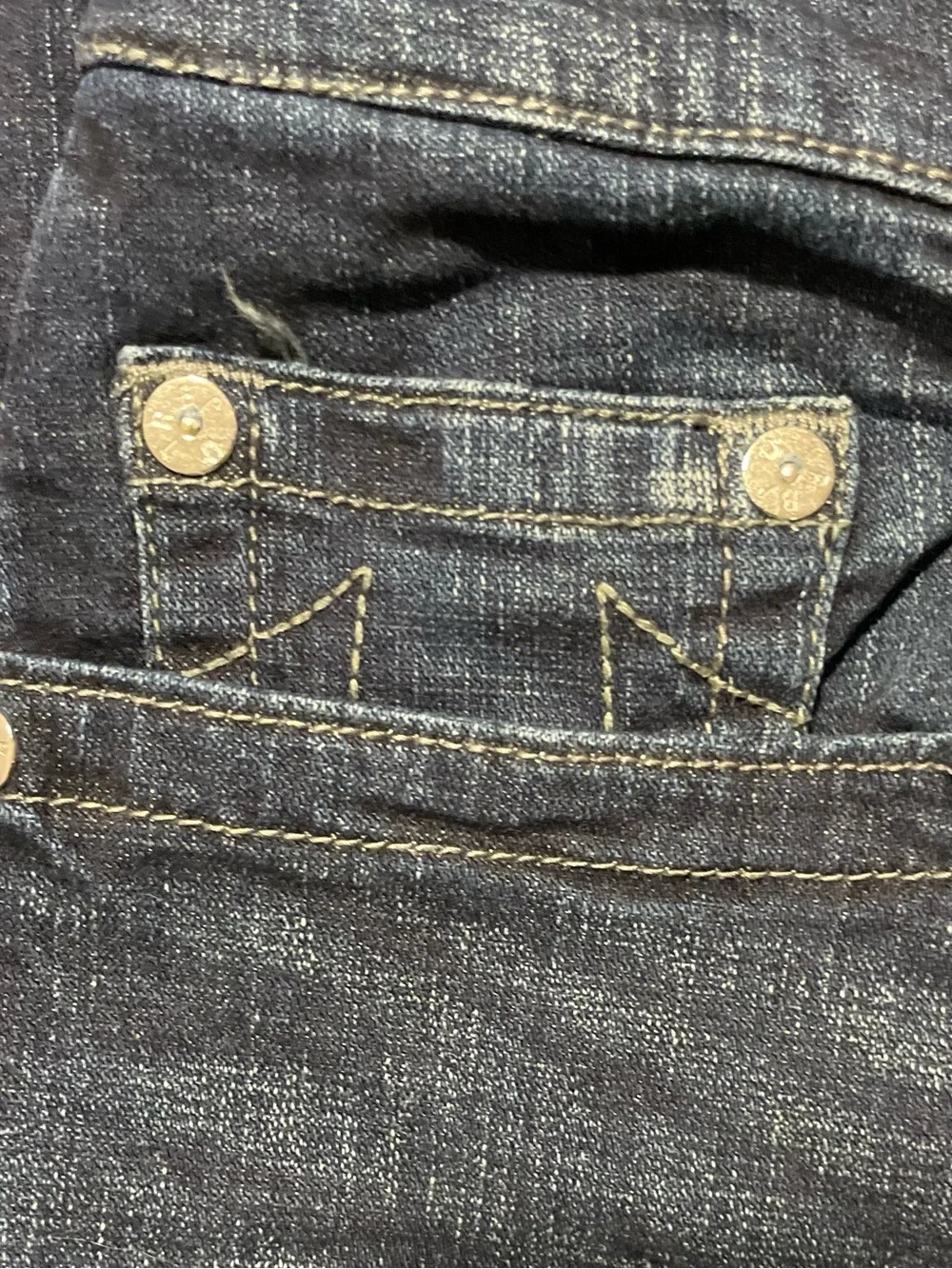 True Religion Section Straight Jeans Size 36 Dark Wash Y2K Denim - Picture 6 of 8
